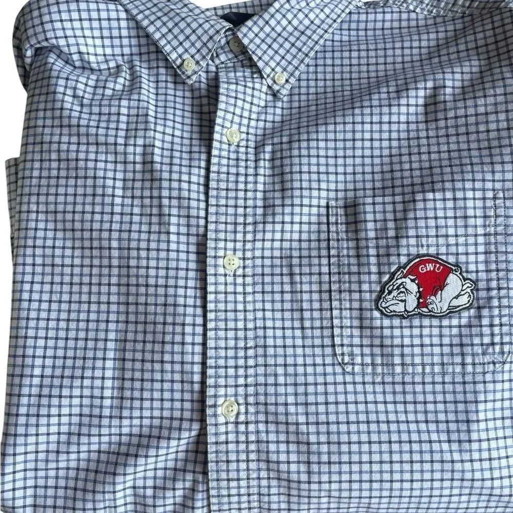 Chaps grey and Red Casual Button Down Shirt size XXl like new see pics